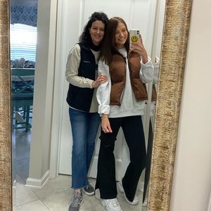 BROWN PANTONE PUFFER CROP VEST - Worn Twice, Like New!